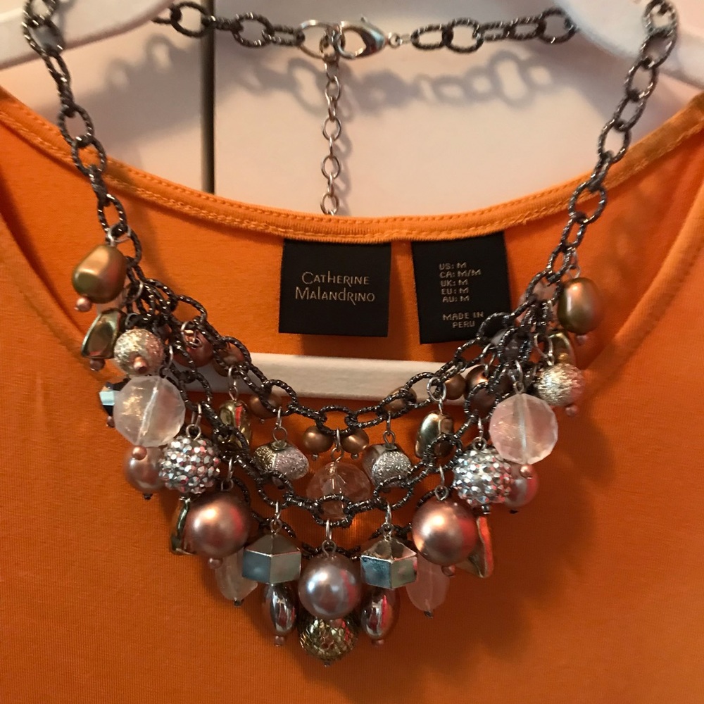 Beaded 17” necklace